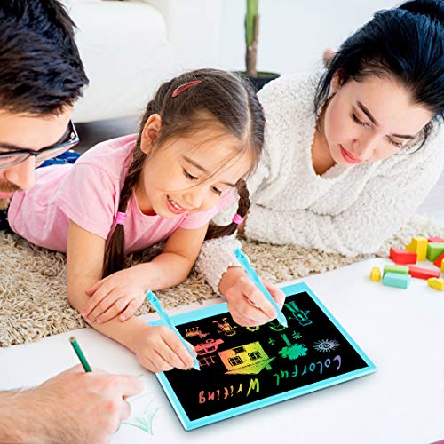 bhdlovely Tableta de Escritura LCD Tablero de Escritura 16 Pulgadas, Tablero de Dibujo electrónico Recargable USB, Tablero de Escritura borrable y portátil para Estudio de Adultos para niños (Azul)