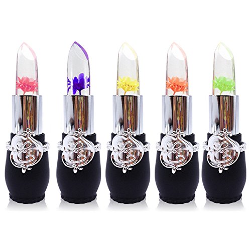 BHYDRY pintalabios Belleza Brillante Flor Cristal Jelly Lápiz Labial Magia Temperatura Cambiar Color Labio