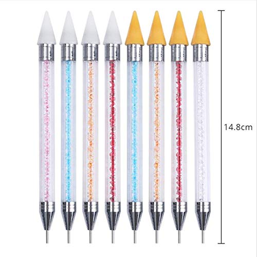 BianchiPatricia Dual Ended Wax Nail Rhinestones Picker Pencil Nail Art Design Dotting Pen