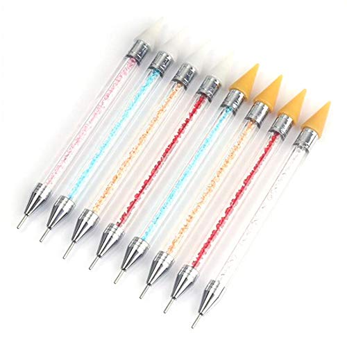 BianchiPatricia Dual Ended Wax Nail Rhinestones Picker Pencil Nail Art Design Dotting Pen