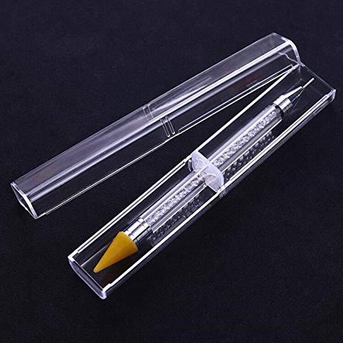 BianchiPatricia Dual Ended Wax Nail Rhinestones Picker Pencil Nail Art Design Dotting Pen