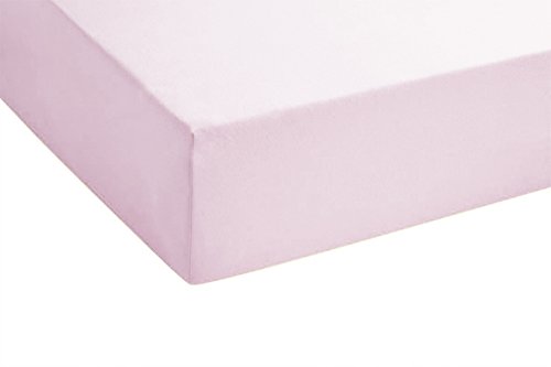 Biberna 77144/555/046, Sábana bajera ajustable elástica, Rosa (lila), 90 x 190 cm - 100 x 200 cm
