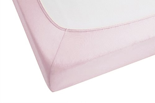 Biberna 77144/555/046, Sábana bajera ajustable elástica, Rosa (lila), 90 x 190 cm - 100 x 200 cm