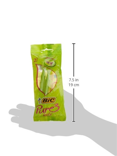 Bic Pure3 Lady sensitive - Cuchillas de afeitar para mujer, 2 unidades