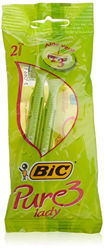 Bic Pure3 Lady sensitive - Cuchillas de afeitar para mujer, 2 unidades
