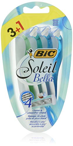 BIC Soleil Bella Maquinillas Desechables para Mujer - Paquete de 3+1