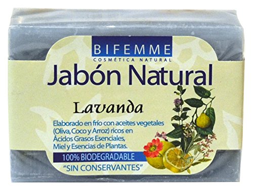 Bifemme Jabón Natural de Lavanda - 4 x 100 gr