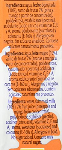 Bifrutas Zumo Leche TROPICAL ZERO - Paquete de 8 x 1000 ml - Total: 8000 ml