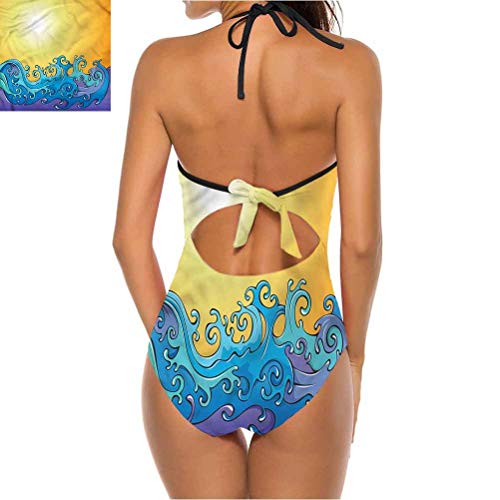 Bikini sexy para mujer con burbujas digitales estilizadas, ideal para descansar en la piscina Multi 18 52