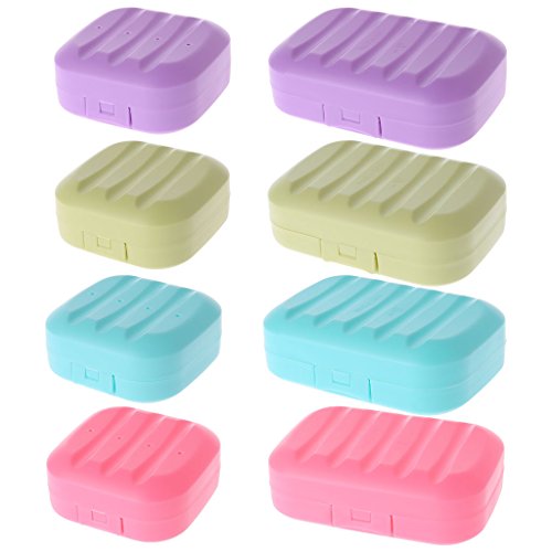 BIlinl Mini Jabonera para Cuarto de baño con Espacio para Discos, para casa, Ducha, Viaje, contenedor, PP, Verde, pequeño