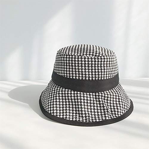 Bin Zhang Sombrero de Corea del Rostro Femenino Sombra literaria Estilo Retro Costura británica Sombrero de Pata Sol Japonesa de cuadratura significativa (Color : Black, Size : Una Talla)