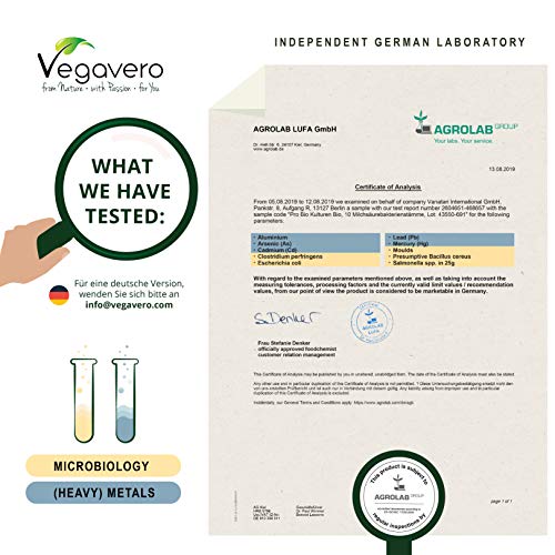 BIO Probióticos Veganos Vegavero® | Con Inulina BIO (Prebiótico) | Testado en Laboratorio | Sin Aditivos | 90 Cápsulas | Bifidobacterium Lactis + Longum + Lactobacillus Plantarum + Rhamnosus