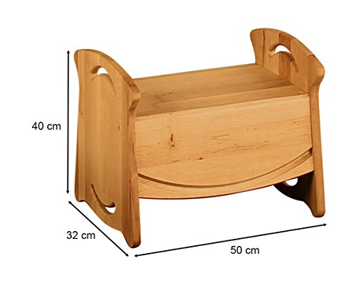 BioKinder 22817 Muñeca de Cuna, Mesa y un Banco. Aliso Biológica