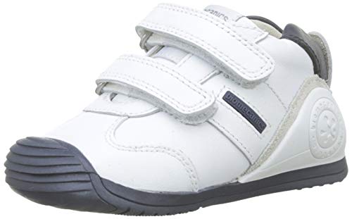 Biomecanics 151157, Zapatos de primeros pasos Unisex Bebés, Blanco (Blanco/Azul/Sauvage), 22 EU