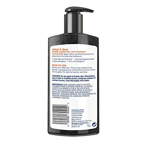 Biore Charcoal Limpiador antimanchas, 200 ml
