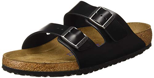 Birkenstock Arizona SFB, Sandalias de Punta Descubierta para Hombre, Negro (Amalfi Black Amalfi Black), 40 EU
