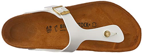 Birkenstock Gizeh BS, Chanclas para Mujer, Blanco (Vernis Blanc), 38 EU