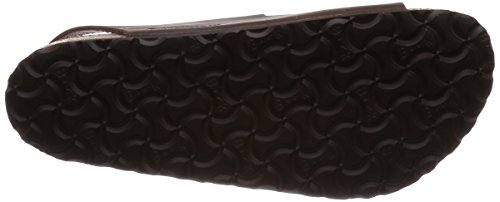 Birkenstock Milano - Sandalias de dedo con correa en el tobillo de piel natural unisex, Marrón, 44 (estrecho)