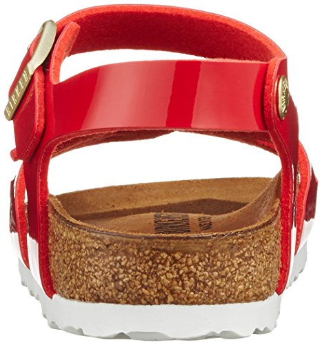 Birkenstock Rio, pestaña Trasera para Niñas, Rojo (Vernis Tango Red), 38 EU