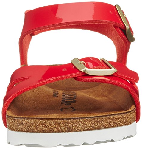 Birkenstock Rio, pestaña Trasera para Niñas, Rojo (Vernis Tango Red), 38 EU