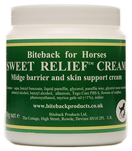 Biteback Products 'Sweet Relief' ™ crema de barrera de mosquito para picazón de caballo 250g