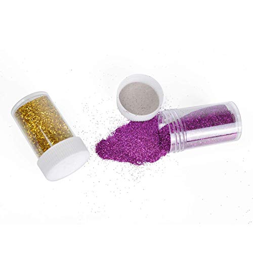 Biutee Set de 24 Botes Purpurina Manualidades Decorar Purpurina Perfeto para Caras, Uñas y Ojos