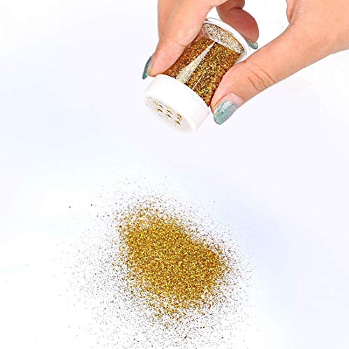 Biutee Set de 24 Botes Purpurina Manualidades Decorar Purpurina Perfeto para Caras, Uñas y Ojos