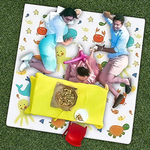 Bizcasa Bebé Trona Alta Silla Alfombrillas,130 * 130cm Alfombrilla antideslizante, impermeable Picnic Manteles, Cubierta protectora de mesa, Alfombras De Juego Para Bebé Niños