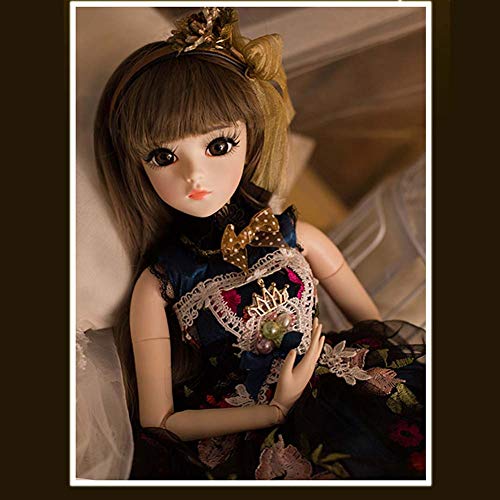 BJD Doll 1/3 60 Cm con Juego Completo Ropa Zapatos Peluca Maquillaje 18 Años Bola Articulada Muñeca Juguetes para Niños Regalo De Cumpleaños para Chicas