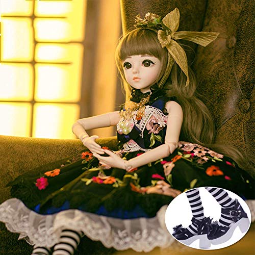 BJD Doll 1/3 60 Cm con Juego Completo Ropa Zapatos Peluca Maquillaje 18 Años Bola Articulada Muñeca Juguetes para Niños Regalo De Cumpleaños para Chicas