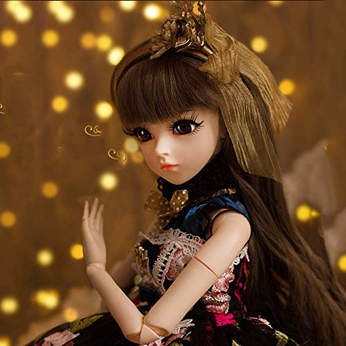 BJD Doll 1/3 60 Cm con Juego Completo Ropa Zapatos Peluca Maquillaje 18 Años Bola Articulada Muñeca Juguetes para Niños Regalo De Cumpleaños para Chicas