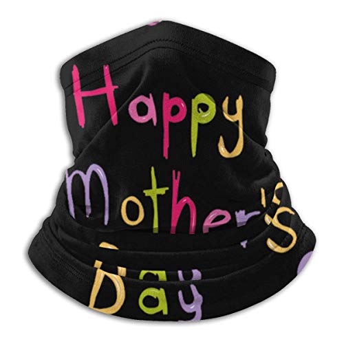 Bklzzjc Feliz Día de la Madre Flores y Hojas Gorros Cuello Polainas Calentador Tubo de esquí de Invierno Bufanda Bufanda Forro Polar