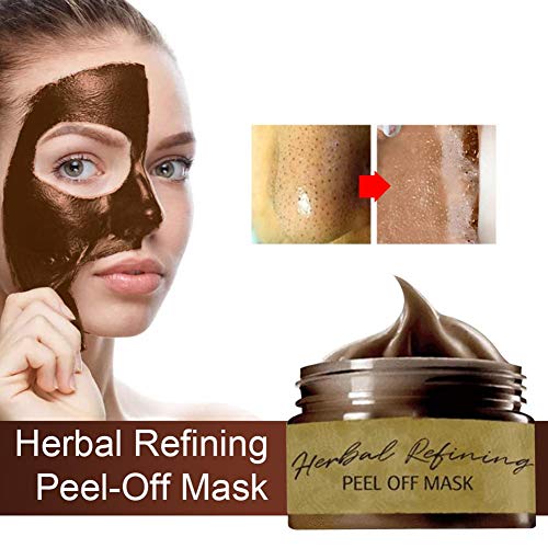 Blackhead Remover Mascarilla Exfoliante Facial, Herbal Refining Beauty Peel-Off Mask, Lagrimeo Contrae Poros Máscara Eliminar Espinillas - 80ml