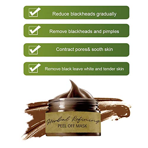 Blackhead Remover Mascarilla Exfoliante Facial, Herbal Refining Beauty Peel-Off Mask, Lagrimeo Contrae Poros Máscara Eliminar Espinillas - 80ml
