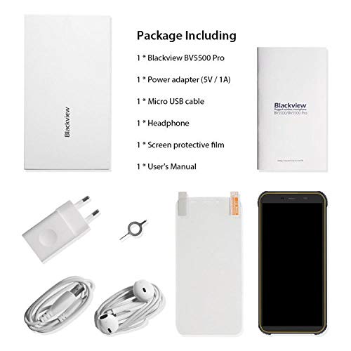 Blackview BV5500 Pro Rugged Movil (Negro, BV5500 Pro)