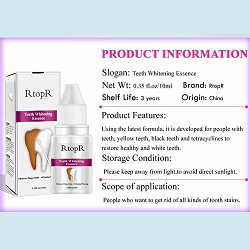 Blanqueamiento dental Yiitay Eliminación de la placa bacteriana Aclaración dental Blanqueamiento de los dientes de la esencia Producto