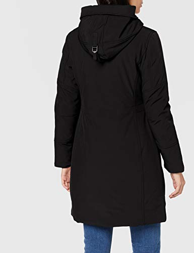 Blauer Impermeabile/Trench Lunghi Imbottito Piuma Parka, Negro (Nero 999), Large para Mujer