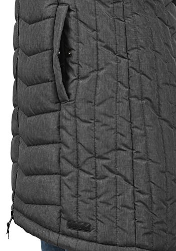 BlendShe Nelly Chaqueta Acolchada De Plumas Abrigo Parka para Mujer Forrado con Capucha, tamaño:M, Color:Dark Grey Melange (20044)