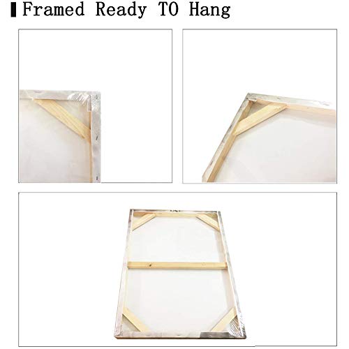 Bling impresión de la Lona Pinturas de Pared del Arte del Oso Polar de la Madre y del bebé Arte de la Pared en la Lona para la Sala de Estar de Madera enmarcada Listo para Colgar