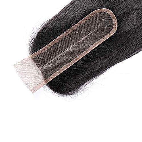BLISSHAIR pelo natural humano 2×6 cierre Pelo brasileño cabello Humano virgen straight wave closure natural hair with baby hair for black woman 8 inches （20.32cm）