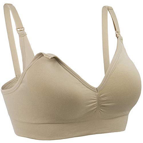 Bllatta Sujetador de Maternidad para Mujeres Bra sin Costuras Sujetadores para premamá y de Lactancia (3-4 Piezas)