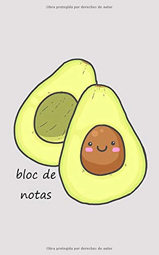 Bloc de notas: Aguacate, palto, kawaii, Cuaderno Notas Infantil Papelería Libreta Papel Cuadernos Agenda Libro Notas Pintura Papel de Etiqueta ... para apuntar ideas, recetas o pensamientos
