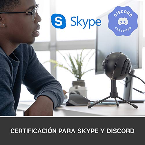 Blue Microphones Snowball ICE - Micrófono para grabación y transmisión en PC y Mac, cápsula de condensador cardioide, soporte ajustable, Plug and Play, color Negro