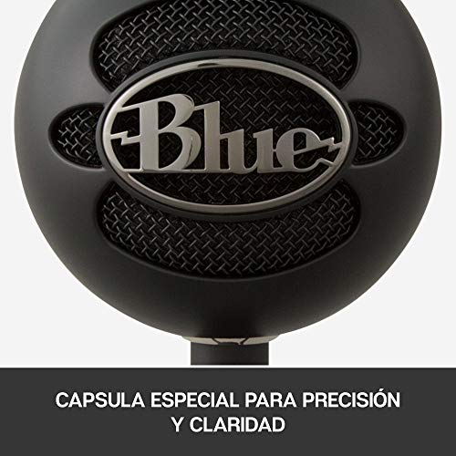 Blue Microphones Snowball ICE - Micrófono para grabación y transmisión en PC y Mac, cápsula de condensador cardioide, soporte ajustable, Plug and Play, color Negro