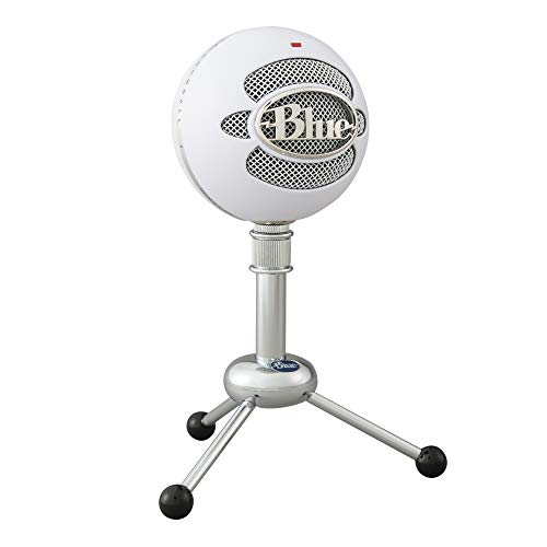 Blue Microphones Snowball - Micrófono USB con dos patrones de captación versátiles y diseño elegante y retro para grabación, transmisión y podcasting en PC y Mac, color Blanco