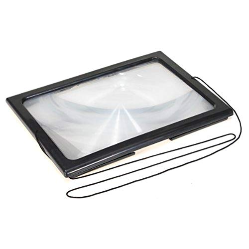 Bluelover Led A4 Página Grandes Manos Libre Lupa 3 X Lupa Lectura Y Cable