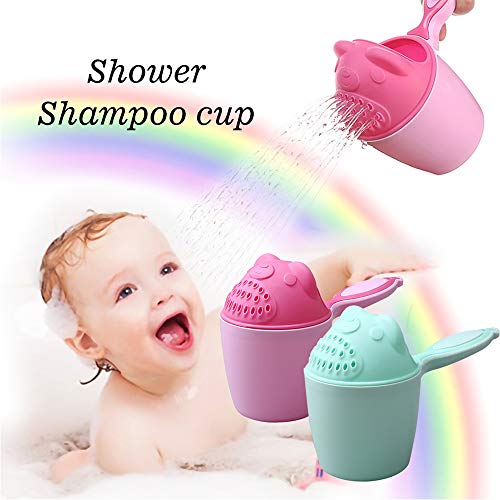 Blusea Baby Shampoo Cup Wash Cuerpo y Cabellos, Bebé Cuchara Ducha Baño Agua Bailer Ayudante de baño Niños Accesorios de baño