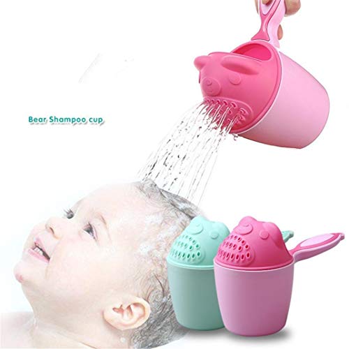 Blusea Baby Shampoo Cup Wash Cuerpo y Cabellos, Bebé Cuchara Ducha Baño Agua Bailer Ayudante de baño Niños Accesorios de baño