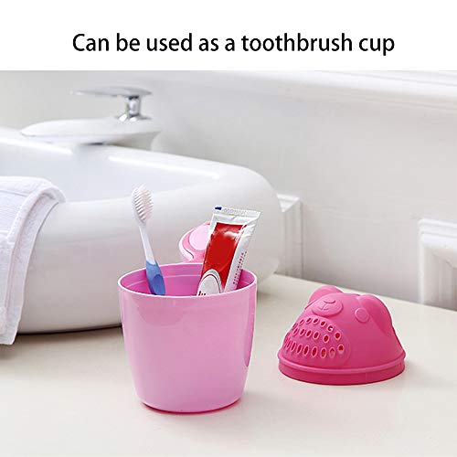 Blusea Baby Shampoo Cup Wash Cuerpo y Cabellos, Bebé Cuchara Ducha Baño Agua Bailer Ayudante de baño Niños Accesorios de baño