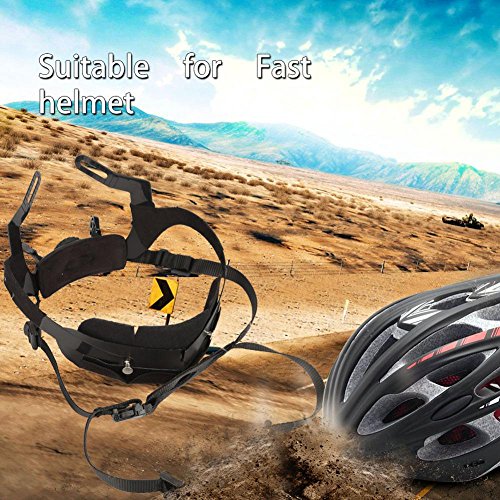 Bnineteenteam Correa de Barbilla para Casco, Correa de Barbilla para Exteriores de 4 Puntos para Casco rápido(Negro)